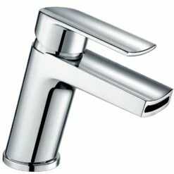 Astini Arc Waterfall Chrome Bathroom Basin Mixer Tap & Slotted Waste