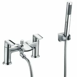 Astini Arc Waterfall Mini Chrome Bathroom Basin & Bath Shower Mixer Tap Pack Set -TAPS UK Sales astini arc waterfall mini chrome bathroom basin bath shower mixer tap pack set p52652 238896 image