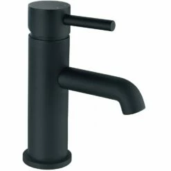 Astini Chepstow Orca Black Bathroom Basin Mixer Tap & Slotted Waste TIS5107