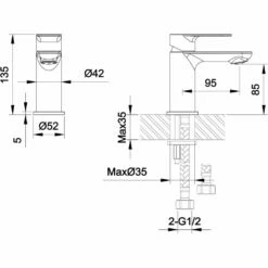 Astini Coati Chrome Mono Bathroom Basin & Bath Shower Mixer Tap Pack Set -TAPS UK Sales astini coati chrome mono bathroom basin bath shower mixer tap pack set p52436 237828 image