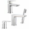 Astini Crane Chrome Bathroom Basin & 3 Hole Bath Shower Mixer Tap Pack Set -TAPS UK Sales astini crane chrome bathroom basin 3 hole bath shower mixer tap pack set p52666 238964 image