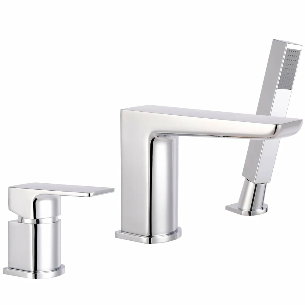 Astini Crane Chrome Bathroom Basin & 3 Hole Bath Shower Mixer Tap Pack Set 5 Astini Crane Chrome Bathroom Basin & 3 Hole Bath Shower Mixer Tap Pack Set - Image 3