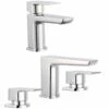 Astini Crane Chrome Bathroom Basin & 3 Hole Bath Tap Pack Set -TAPS UK Sales astini crane chrome bathroom basin 3 hole bath tap pack set p52667 238969 image