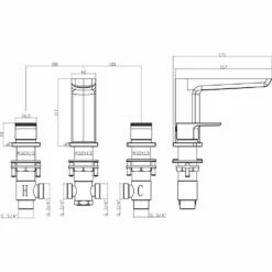 Astini Crane Chrome Bathroom Basin & 3 Hole Bath Tap Pack Set 11 Astini Crane Chrome Bathroom Basin & 3 Hole Bath Tap Pack Set -TAPS UK Sales astini crane chrome bathroom basin 3 hole bath tap pack set p52667 238973 image
