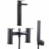 Astini Crane Tall Matt Black Bathroom Basin & Bath Shower Mixer Tap Pack Set -TAPS UK Sales astini crane tall matt black bathroom basin bath shower mixer tap pack set p52634 238804 image