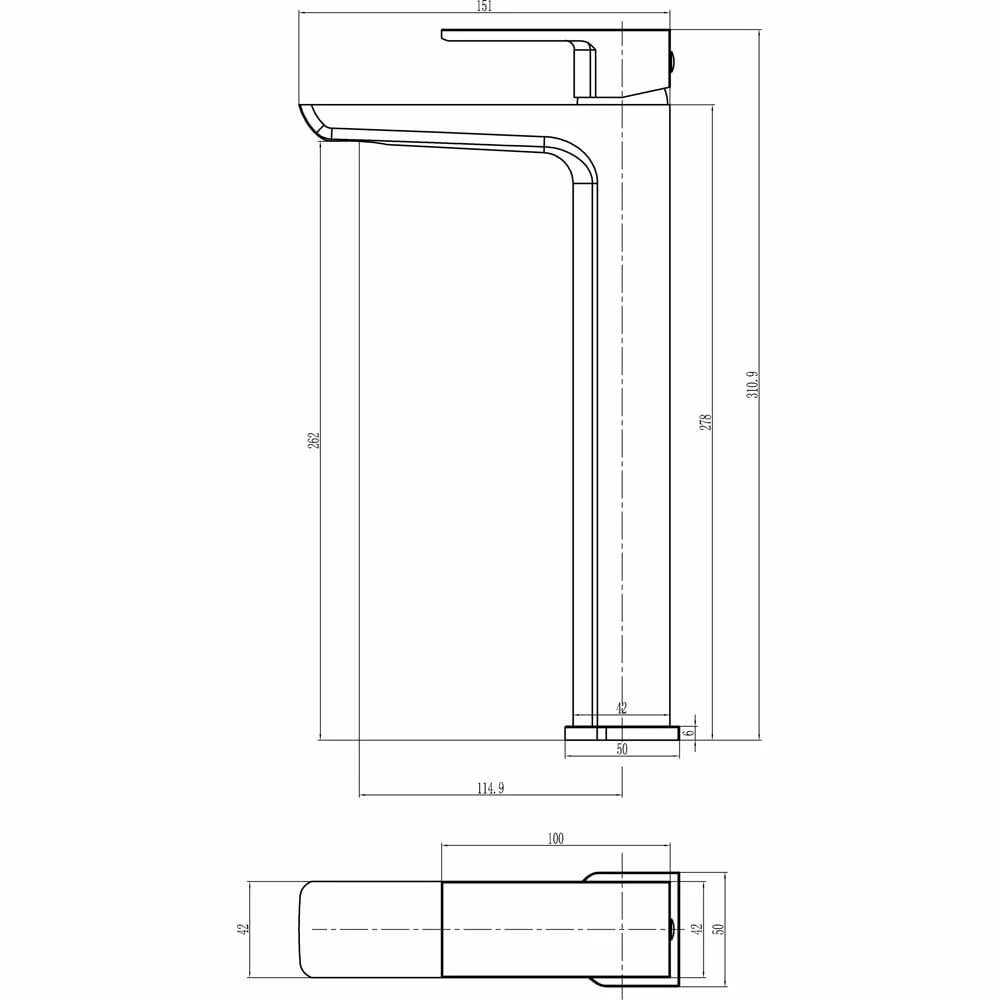 Astini Crane Tall Matt Black Bathroom Basin & Bath Shower Mixer Tap Pack Set 6 Astini Crane Tall Matt Black Bathroom Basin & Bath Shower Mixer Tap Pack Set - Image 4