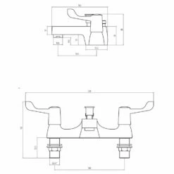 Astini Easy Lever Chrome Bathroom Basin Mixer & Bath Shower Mixer Tap Pack Set -TAPS UK Sales astini easy lever chrome bathroom basin mixer bath shower mixer tap pack set p52419 237747 image