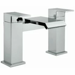 Astini Flat Waterfall Chrome Bathroom Basin & Bath Mixer Tap Pack Set -TAPS UK Sales astini flat waterfall chrome bathroom basin bath mixer tap pack set p52542 238352 image