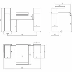 Astini Flat Waterfall Chrome Bathroom Basin & Bath Mixer Tap Pack Set -TAPS UK Sales astini flat waterfall chrome bathroom basin bath mixer tap pack set p52542 238354 image
