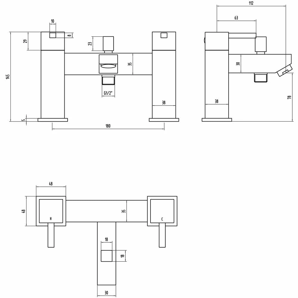 Astini Ibex Chrome Bathroom Bath Shower Mixer Tap 4 Astini Ibex Chrome Bathroom Bath Shower Mixer Tap - Image 2