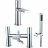 Astini Ibis Chrome Mono Bathroom Basin & Bath Shower Mixer Tap Pack Set -TAPS UK Sales astini ibis chrome mono bathroom basin bath shower mixer tap pack set p52427 237783 image