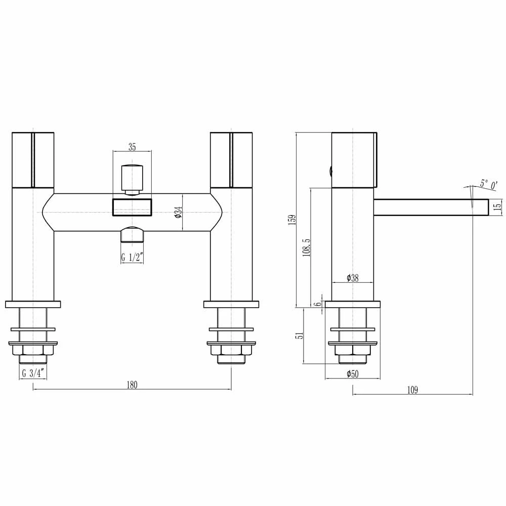 Astini Ibis Chrome Mono Bathroom Basin & Bath Shower Mixer Tap Pack Set 7 Astini Ibis Chrome Mono Bathroom Basin & Bath Shower Mixer Tap Pack Set - Image 5