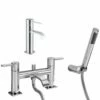 Astini Imex Mini Chrome Bathroom Basin & Bath Shower Mixer Tap Pack Set