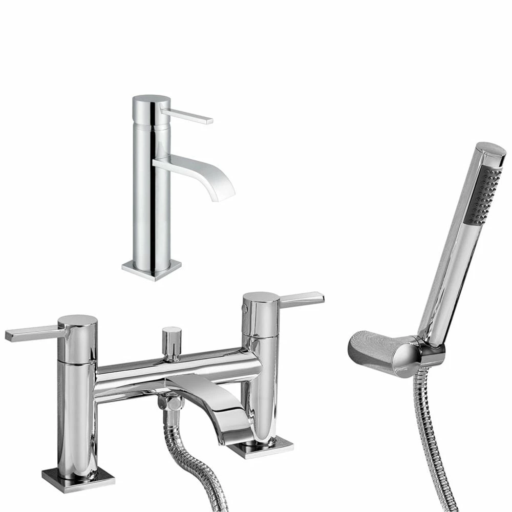 Astini Imex Mini Chrome Bathroom Basin & Bath Shower Mixer Tap Pack Set 3 Astini Imex Mini Chrome Bathroom Basin & Bath Shower Mixer Tap Pack Set