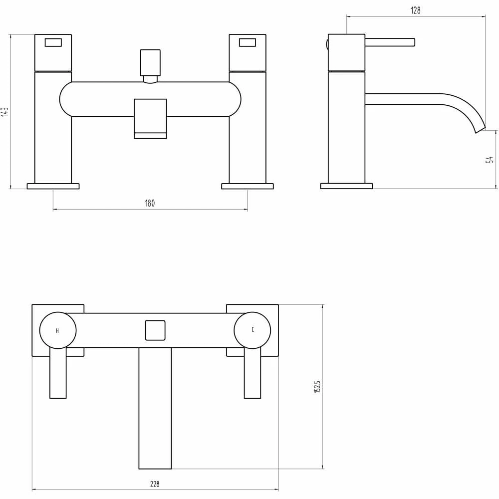 Astini Imex Mini Chrome Bathroom Basin & Bath Shower Mixer Tap Pack Set 7 Astini Imex Mini Chrome Bathroom Basin & Bath Shower Mixer Tap Pack Set - Image 5