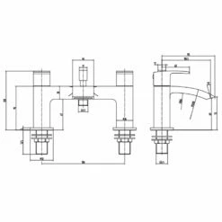 Astini Lenok Mini Matt Black Bathroom Basin & Bath Shower Mixer Tap Pack Set -TAPS UK Sales astini lenok mini matt black bathroom basin bath shower mixer tap pack set p52497 238134 image