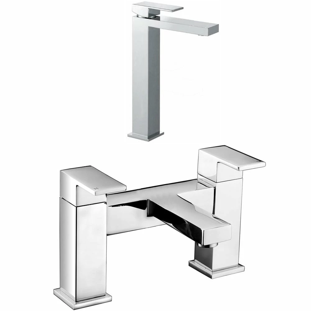 Astini Opah Tall Chrome Bathroom Basin & Bath Mixer Tap Pack Set 3 Astini Opah Tall Chrome Bathroom Basin & Bath Mixer Tap Pack Set