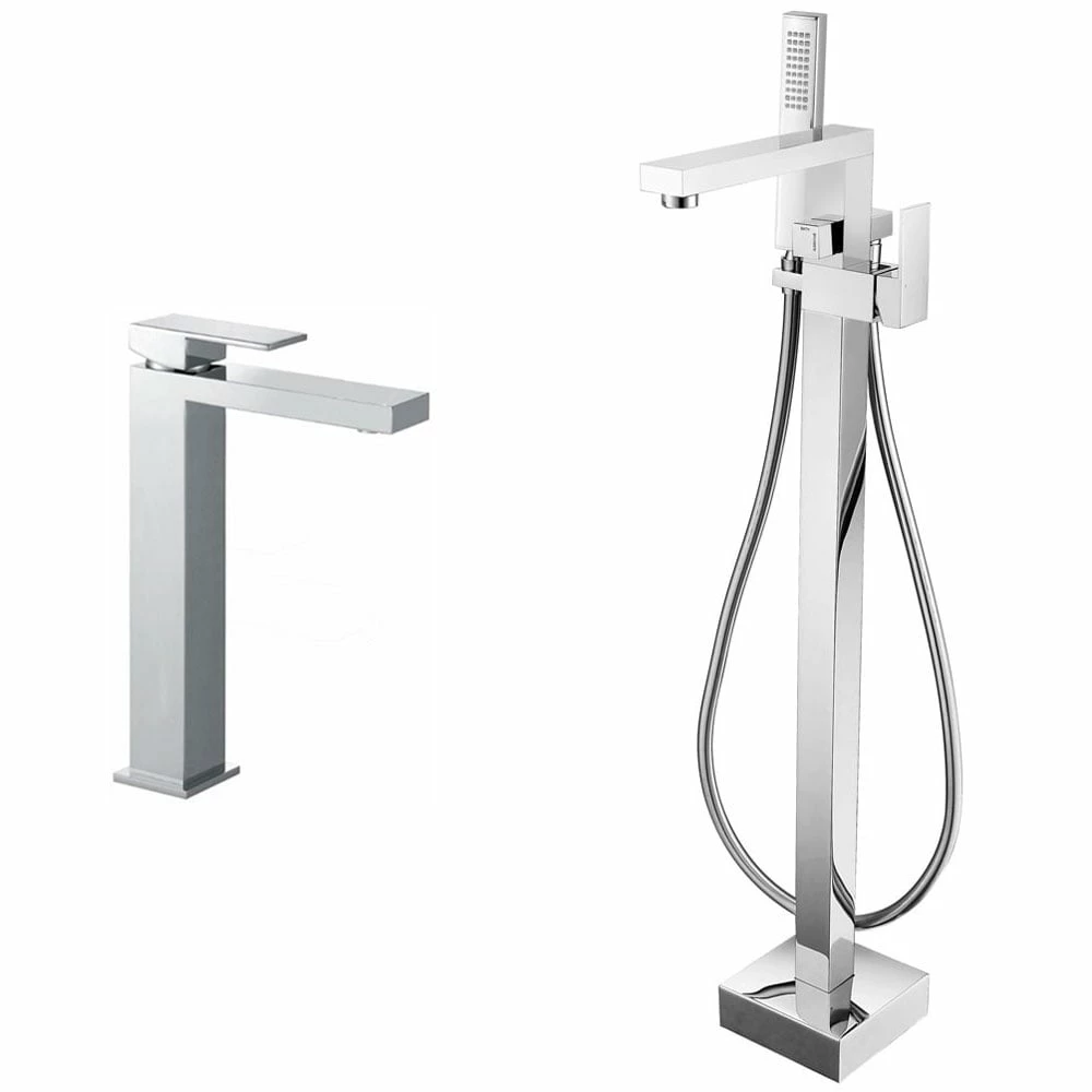 Astini Opah Tall Chrome Bathroom Basin & Freestanding Bath Shower Mixer Tap Pack Set 3 Astini Opah Tall Chrome Bathroom Basin & Freestanding Bath Shower Mixer Tap Pack Set