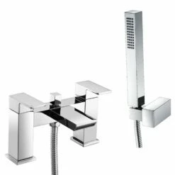 Astini Oval Waterfall Chrome Bathroom Basin & Bath Shower Mixer Tap Pack Set -TAPS UK Sales astini oval waterfall chrome bathroom basin bath shower mixer tap pack set p52650 238886 image
