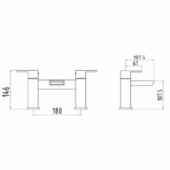 Astini Oval Waterfall Mini Chrome Bathroom Basin & Bath Mixer Tap Pack Set -TAPS UK Sales astini oval waterfall mini chrome bathroom basin bath mixer tap pack set p52647 238873 image