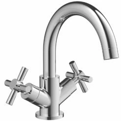 Astini Space Chrome Bathroom Basin Mixer Tap & Slotted Waste
