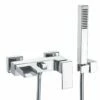Astini Straight Waterfall Chrome Wall Mounted Bath Shower Mixer Tap