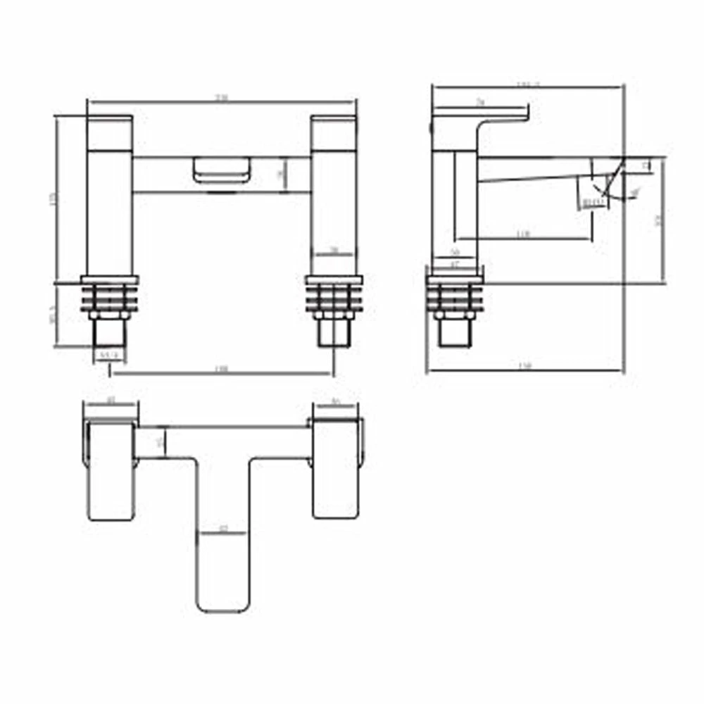 Astini Swansea Gunmetal Black Bathroom Bath Mixer Tap TIS5086 4 Astini Swansea Gunmetal Black Bathroom Bath Mixer Tap TIS5086 - Image 2