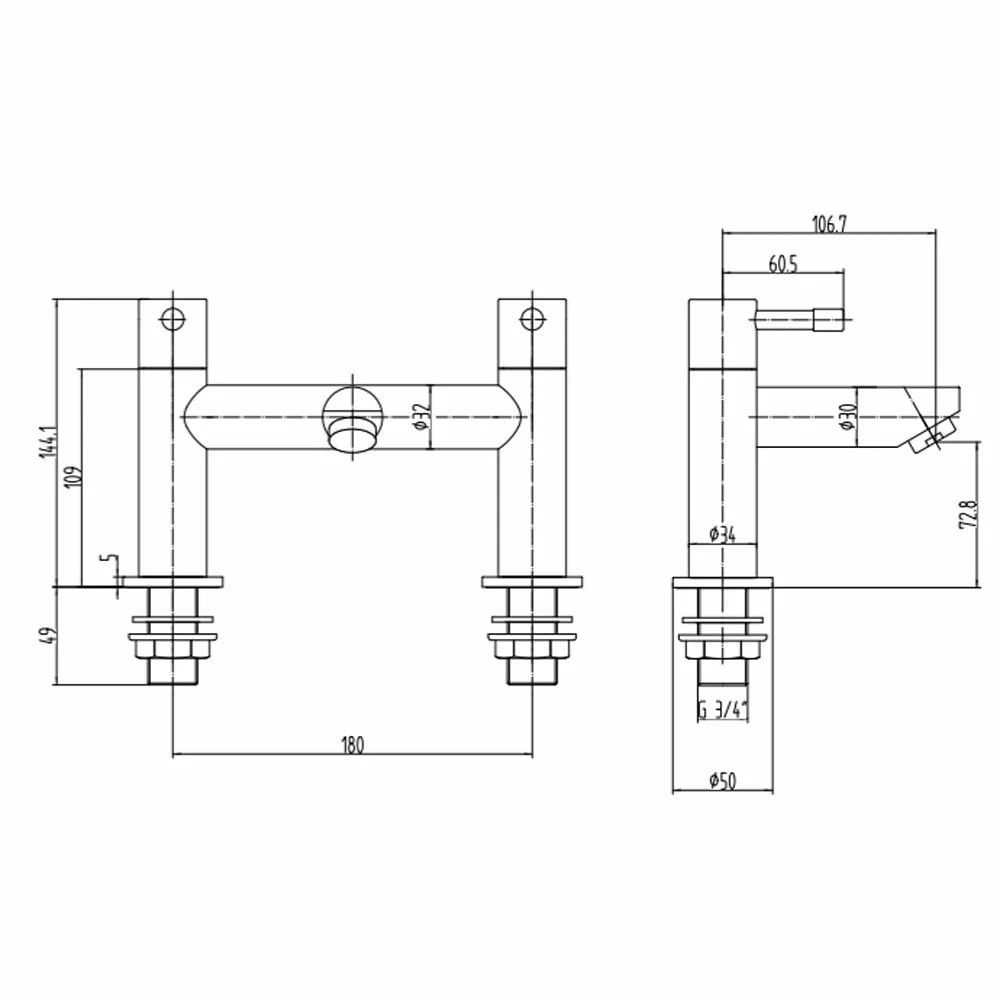 Astini Swift Ecoflow Chrome Bathroom Basin & Bath Mixer Tap Pack Set 7 Astini Swift Ecoflow Chrome Bathroom Basin & Bath Mixer Tap Pack Set - Image 5