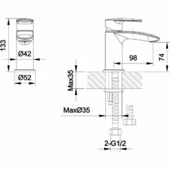 Astini Tapir Chrome Mono Bathroom Basin & Wall Mounted Bath Tap Pack Set -TAPS UK Sales astini tapir chrome mono bathroom basin wall mounted bath tap pack set p52583 238552 image