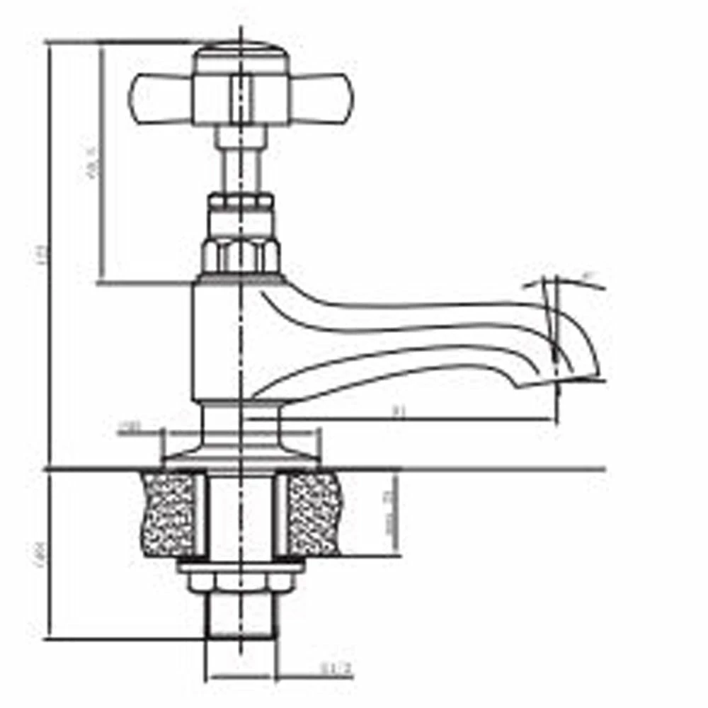 Astini Tenby Cross Traditional Chrome Hot And Cold Bath Taps TIS5011 4 Astini Tenby Cross Traditional Chrome Hot And Cold Bath Taps TIS5011 - Image 2
