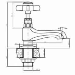 Astini Tenby Cross Traditional Chrome Hot And Cold Bath Taps TIS5012 -TAPS UK Sales astini tenby cross traditional chrome hot and cold bath taps tis5012 p61447 264392 image