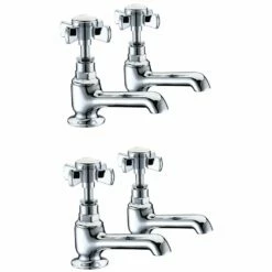 Astini Varya Chrome Twin Basin & Bath Taps Pack Set