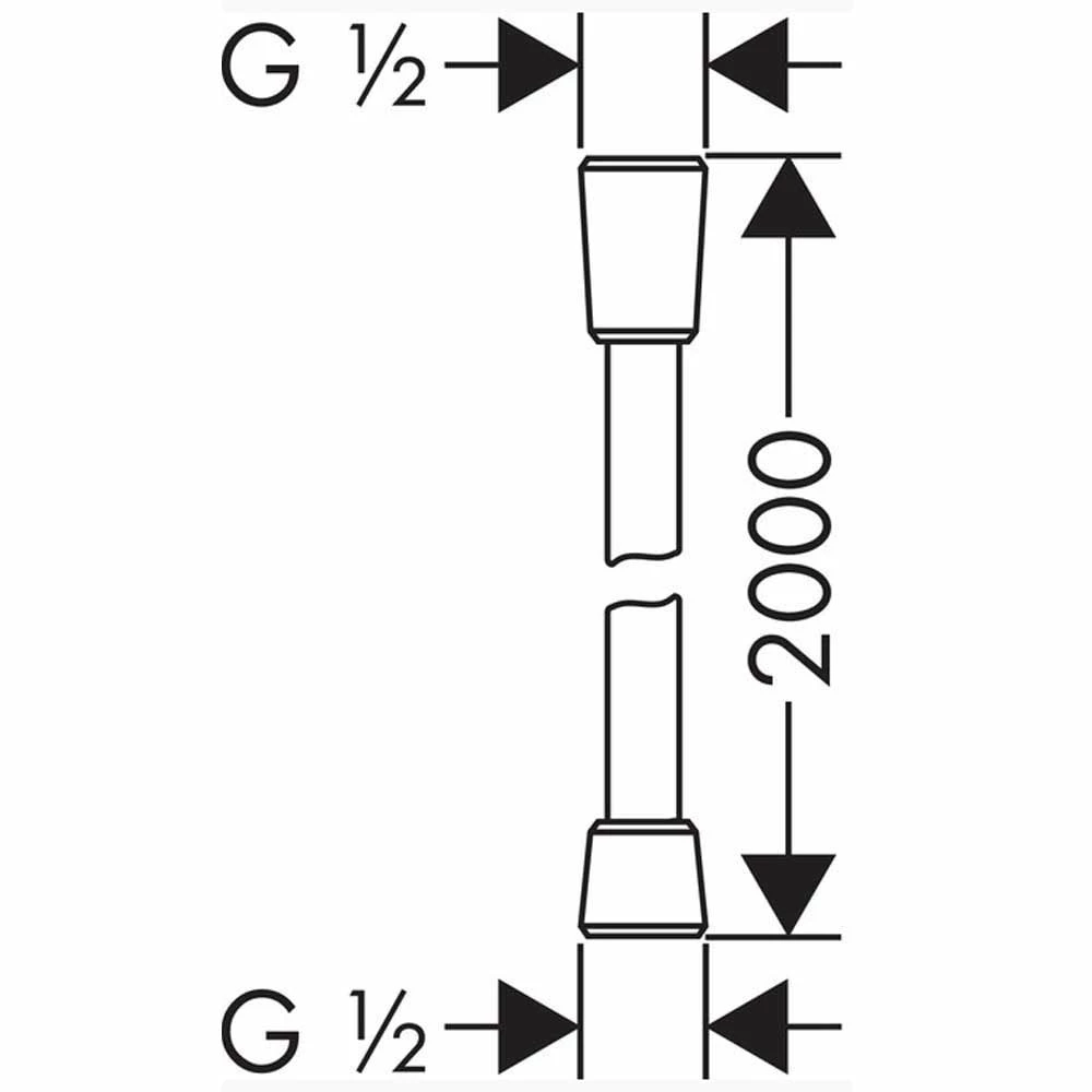 AXOR Chrome Shower Hose 2.00mm 4 AXOR Chrome Shower Hose 2.00mm - Image 2