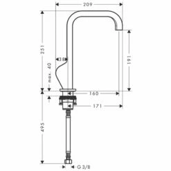AXOR Citterio Chrome Single Lever Pin Handle Basin Mixer Tap 190 Without Waste -TAPS UK Sales axor citterio chrome single lever pin handle basin mixer tap 190 without waste p34453 167157 image