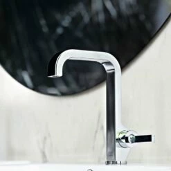 AXOR Citterio Chrome Single Lever Pin Handle Basin Mixer Tap 190 Without Waste -TAPS UK Sales axor citterio chrome single lever pin handle basin mixer tap 190 without waste p34453 180934 image