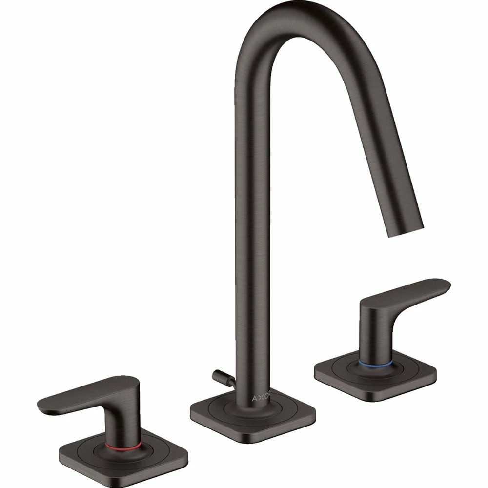 AXOR Citterio M Brushed Black Twin Lever Basin Mixer Tap 160 With Pop-Up Waste 3 AXOR Citterio M Brushed Black Twin Lever Basin Mixer Tap 160 With Pop-Up Waste