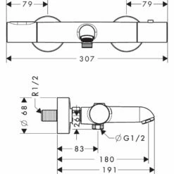 AXOR Citterio M Brushed Brass Exposed Thermostatic Bath Mixer Tap -TAPS UK Sales axor citterio m brushed brass exposed thermostatic bath mixer tap p37788 196296 image