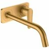AXOR Citterio M Brushed Gold Single Lever Wall Mounted Basin Mixer Tap -TAPS UK Sales axor citterio m brushed gold single lever wall mounted basin mixer tap p37588 185216 image