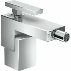 AXOR Edge Chrome Single Lever Bidet Mixer Tap With Push-Open Waste