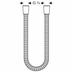 AXOR Flexible Chrome Metal Shower Hose 2.00m