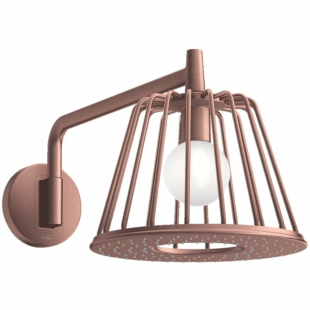 AXOR Lampshower 275 Brushed Redgold 1 Jet & Shower Arm Designed By Nendo 3 AXOR Lampshower 275 Brushed Redgold 1 Jet & Shower Arm Designed By Nendo