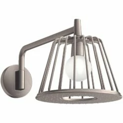 AXOR Lampshower 275 Brushed Steel 1 Jet & Shower Arm Designed By Nendo