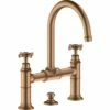 AXOR Montreux Brushed Bronze 2 Handle Basin Mixer Tap 220 With Pop-Up Waste -TAPS UK Sales axor montreux brushed bronze 2 handle basin mixer tap 220 with pop up waste p37558 185126 image