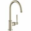 AXOR Montreux Brushed Nickel Single Lever Basin Mixer Tap 210 Without Waste -TAPS UK Sales axor montreux brushed nickel single lever basin mixer tap 210 without waste p34192 168083 image