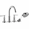 AXOR Montreux Chrome 4 Hole Rim Mounted Bath Mixer Tap With Lever Handles -TAPS UK Sales axor montreux chrome 4 hole rim mounted bath mixer tap with lever handles p34230 168100 image