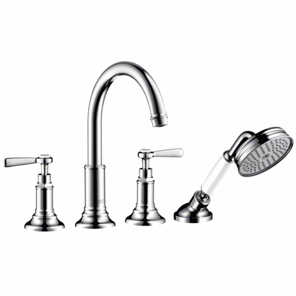 AXOR Montreux Chrome 4 Hole Rim Mounted Bath Mixer Tap With Lever Handles 3 AXOR Montreux Chrome 4 Hole Rim Mounted Bath Mixer Tap With Lever Handles