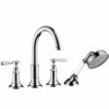AXOR Montreux Chrome 4 Hole Tile Mounted Bath Mixer Tap With Lever Handles -TAPS UK Sales axor montreux chrome 4 hole tile mounted bath mixer tap with lever handles p34236 168104 image