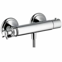 AXOR Montreux Chrome Thermostatic Shower Mixer Valve With Cross Handle