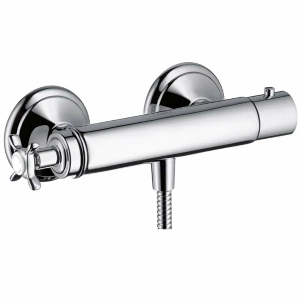 AXOR Montreux Chrome Thermostatic Shower Mixer Valve With Cross Handle 3 AXOR Montreux Chrome Thermostatic Shower Mixer Valve With Cross Handle
