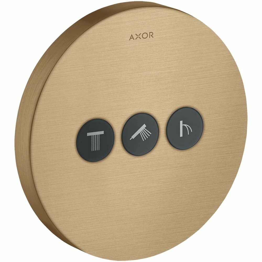 AXOR Showerselect Brushed Bronze Concealed Round Shower Valve For 3 Outlets 3 AXOR Showerselect Brushed Bronze Concealed Round Shower Valve For 3 Outlets